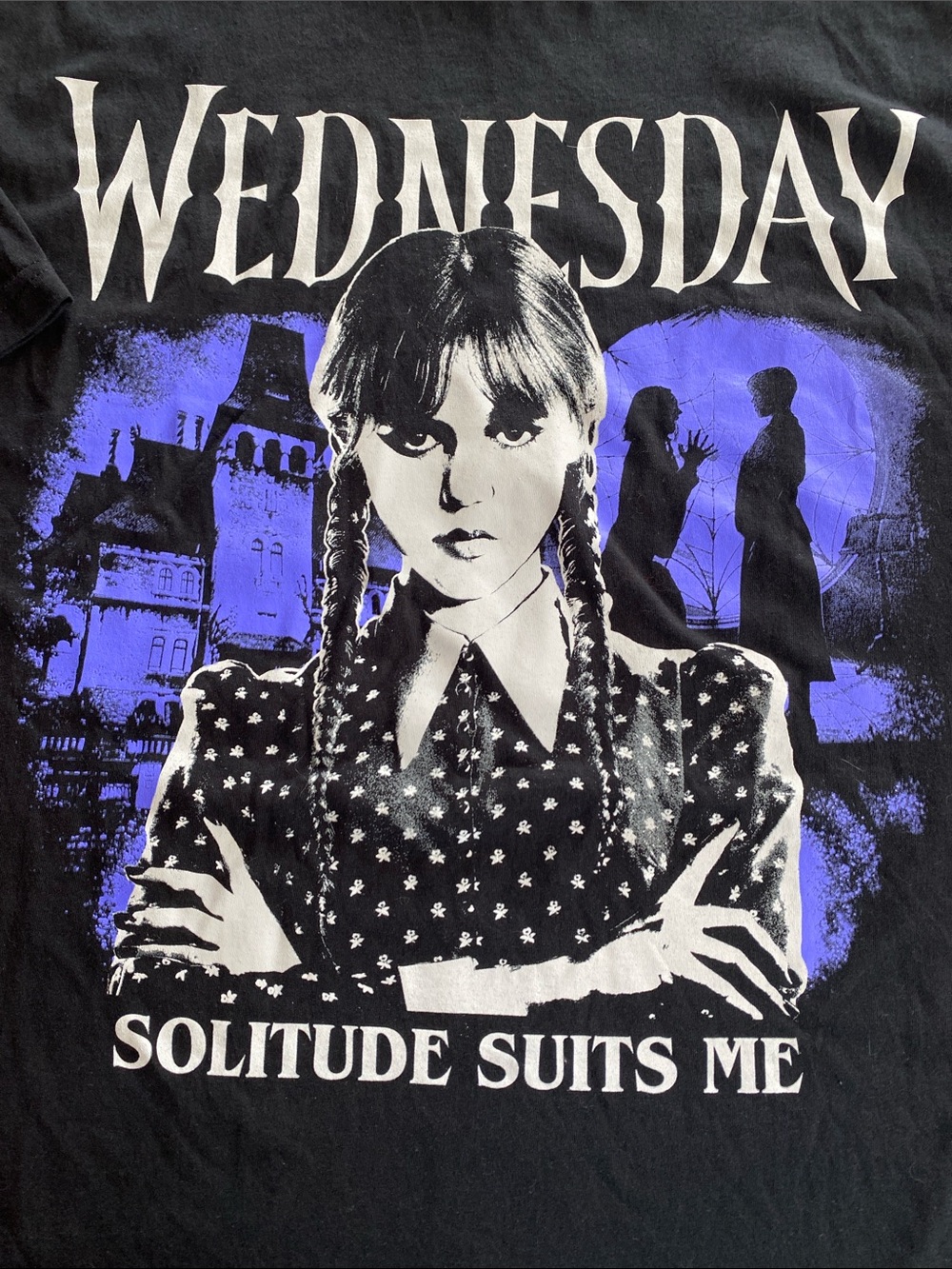 “Wednesday” Graphic Tee - Solitude Suits Me (Black)
